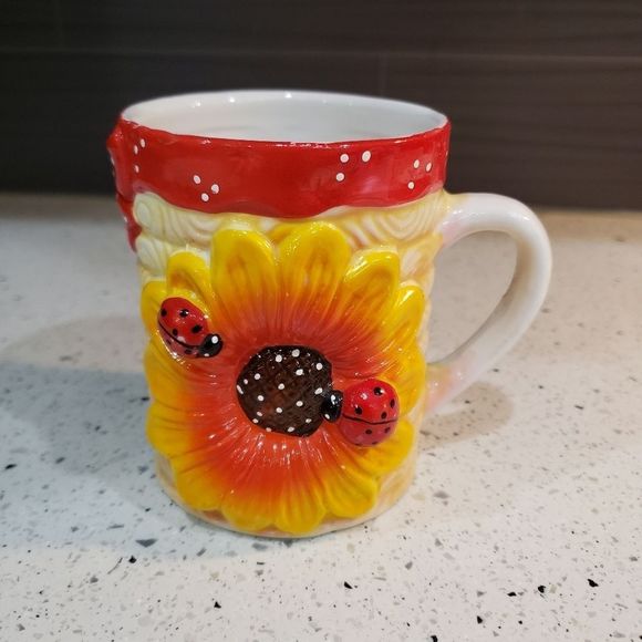 olvia Other - Olvia Sunflower 🌻 & Lady Bug 🐞 Mug